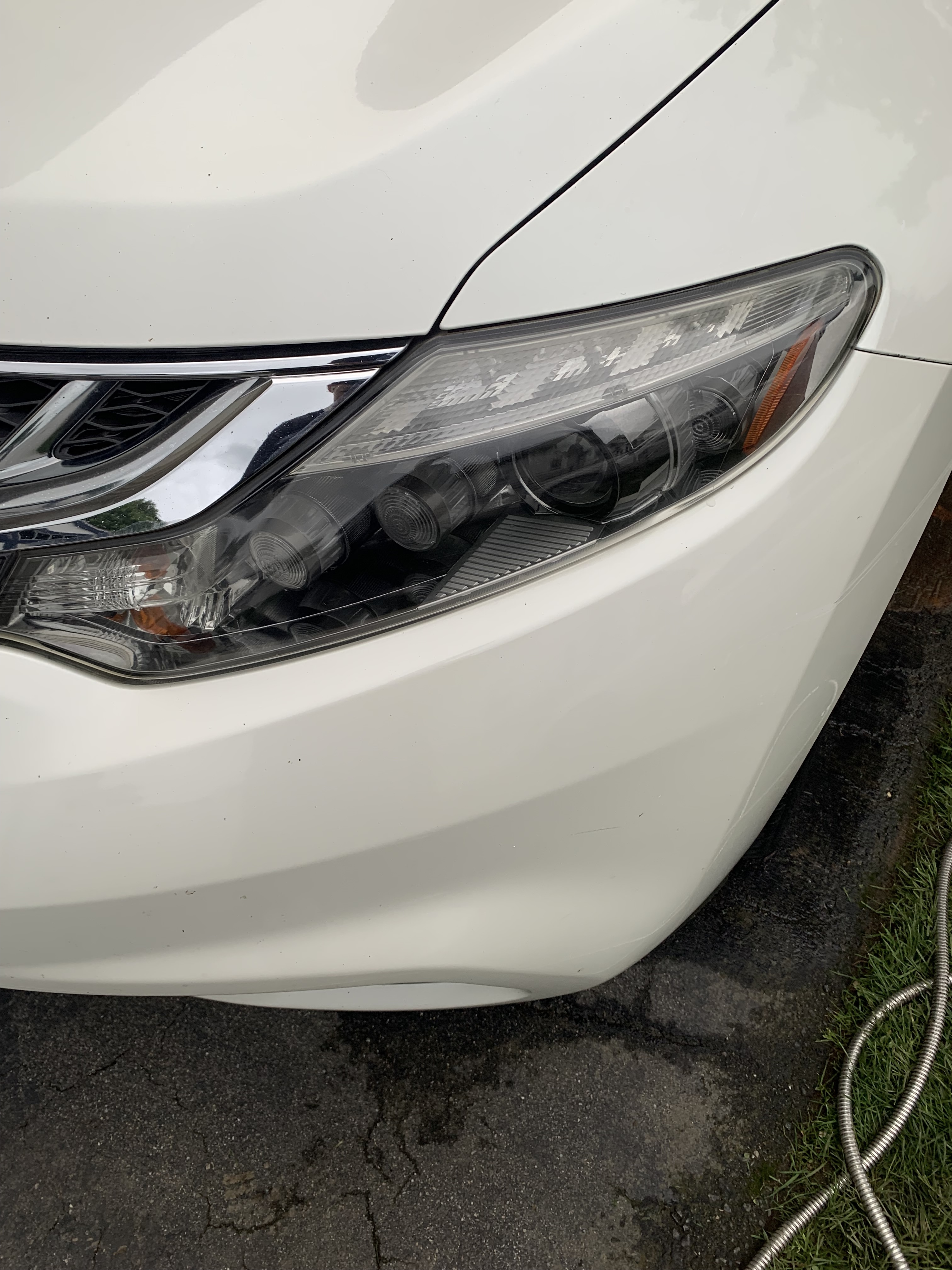 Headlight restoration before and after - crystal clear results